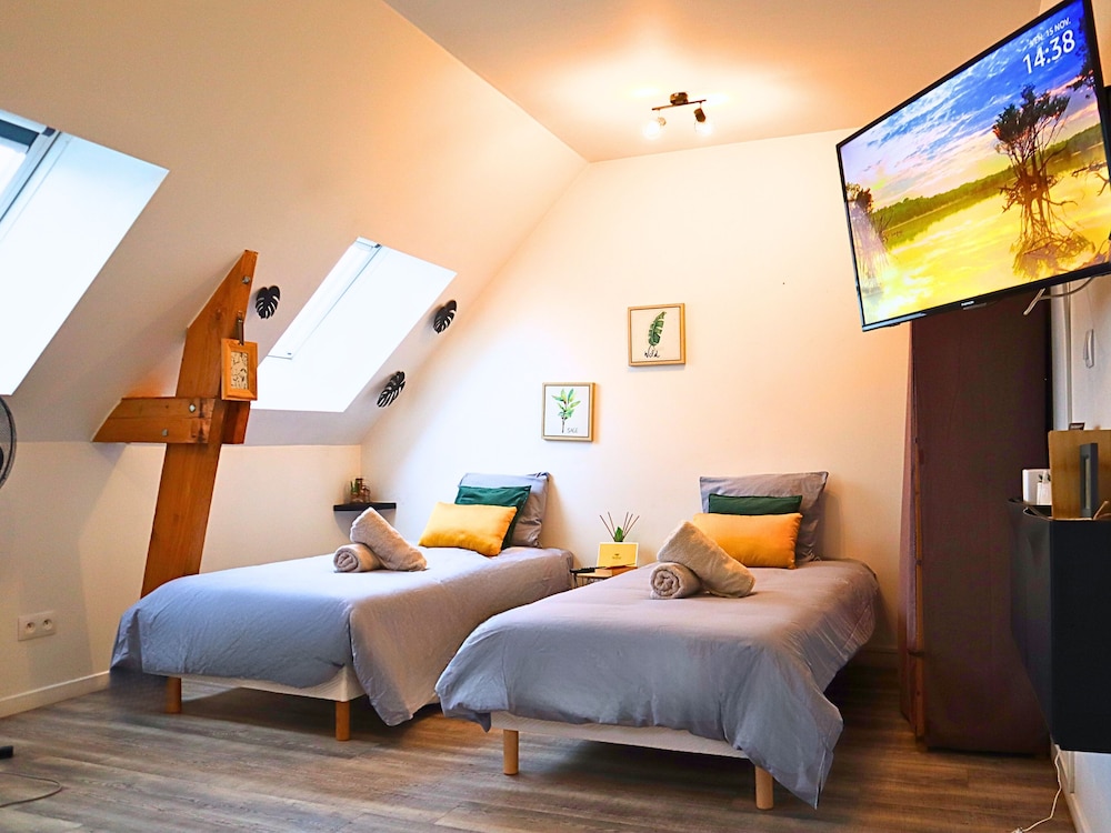 Deluxe Studio, 2 Twin Beds, Kitchen