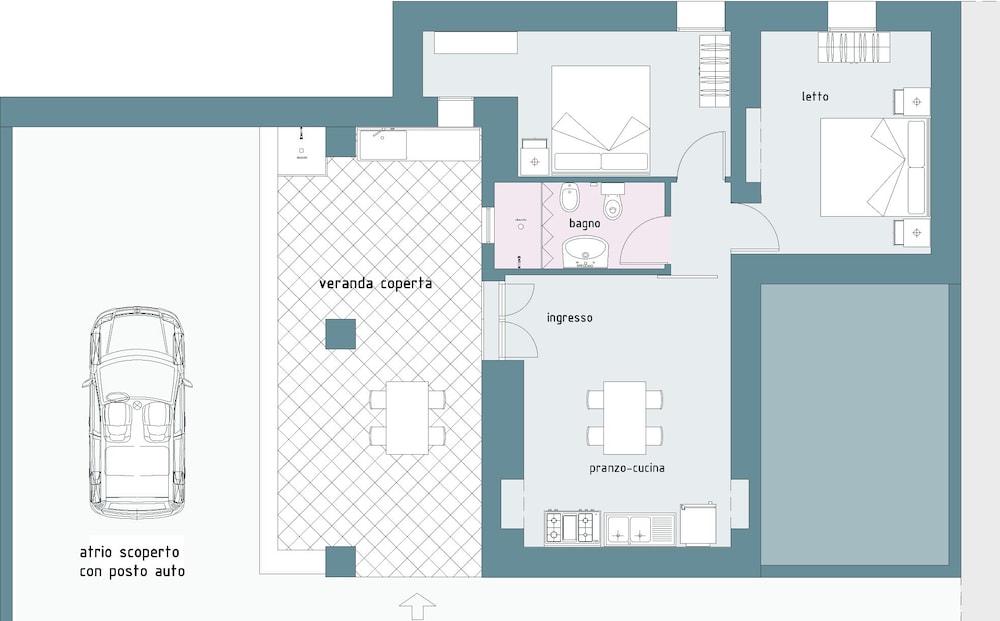 Apartment, 2 Bedrooms, Terrace