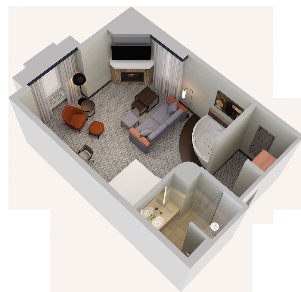 Room, 1 King Bed with Sofa bed, Fireplace photo 3