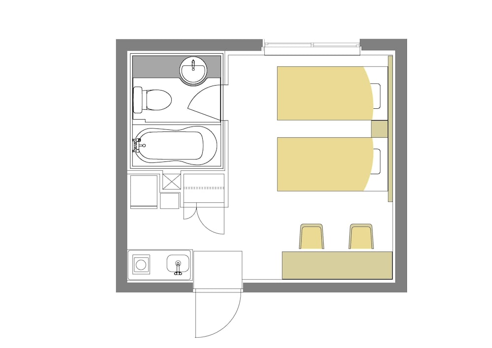 Basic Room, 2 Twin Beds, Non Smoking (C, 1F) photo 2