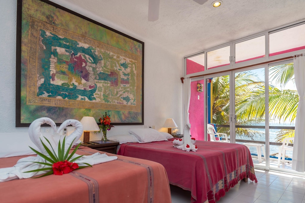 Standard Double Room, 2 Queen Beds, Private Bathroom, Beach View
