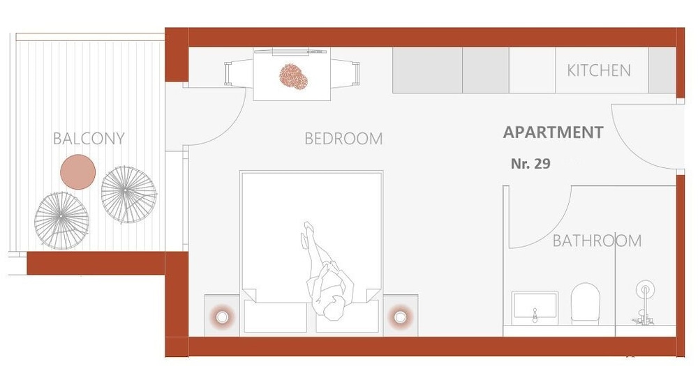 Apartment, Balcony, Hill View