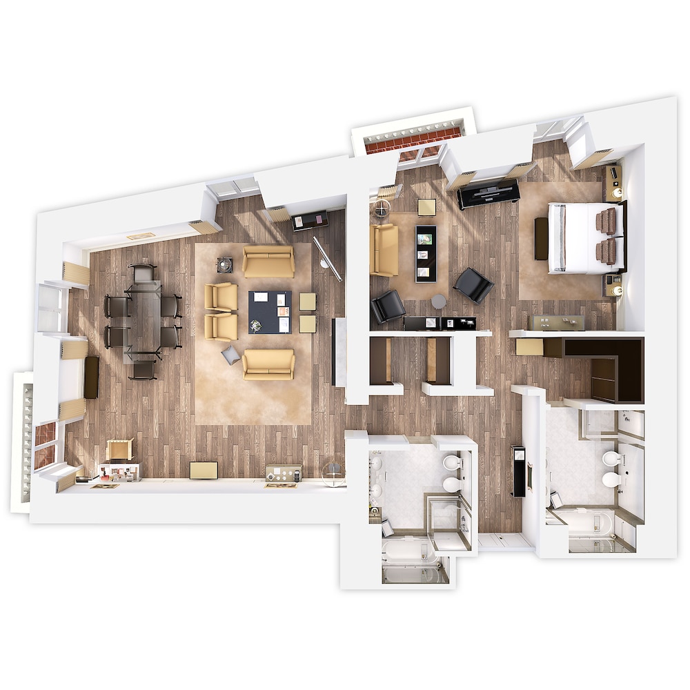 Luxury Suite, 1 King Bed, Balcony, River View