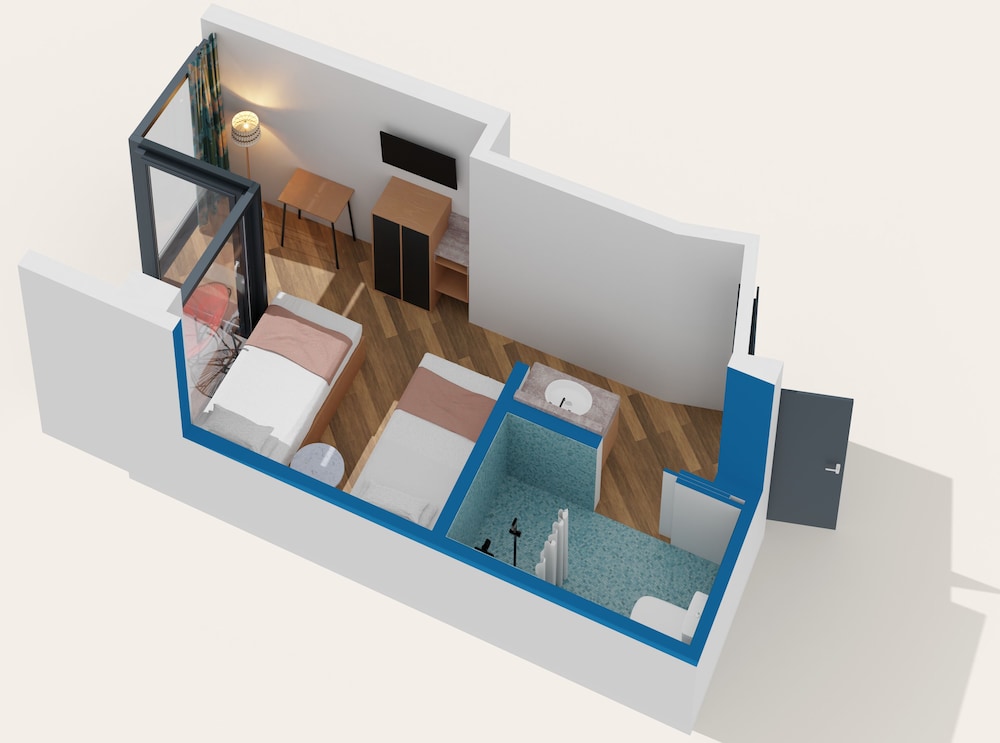 Accessible Room, Two Twins (Self Check-in with Virtual Front Desk)
