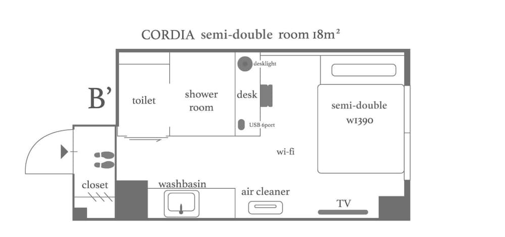 Double Room, Non Smoking (18square meters) thumbnail 5