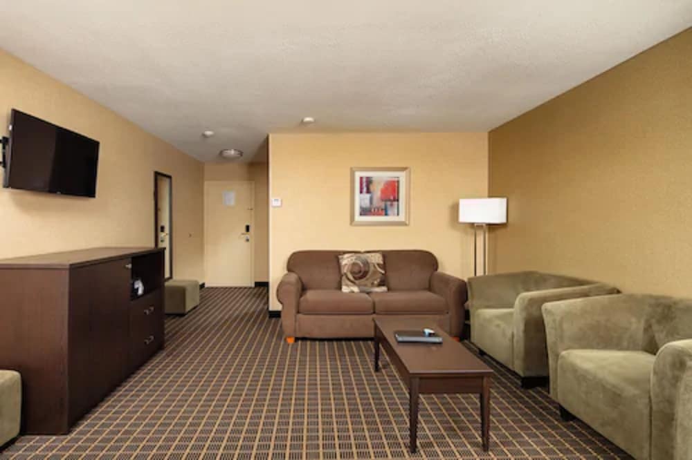 living room with two couches and a coffee table