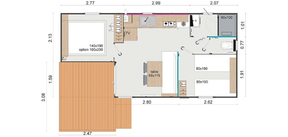 Deluxe Mobile Home (Double terrasse) photo 3