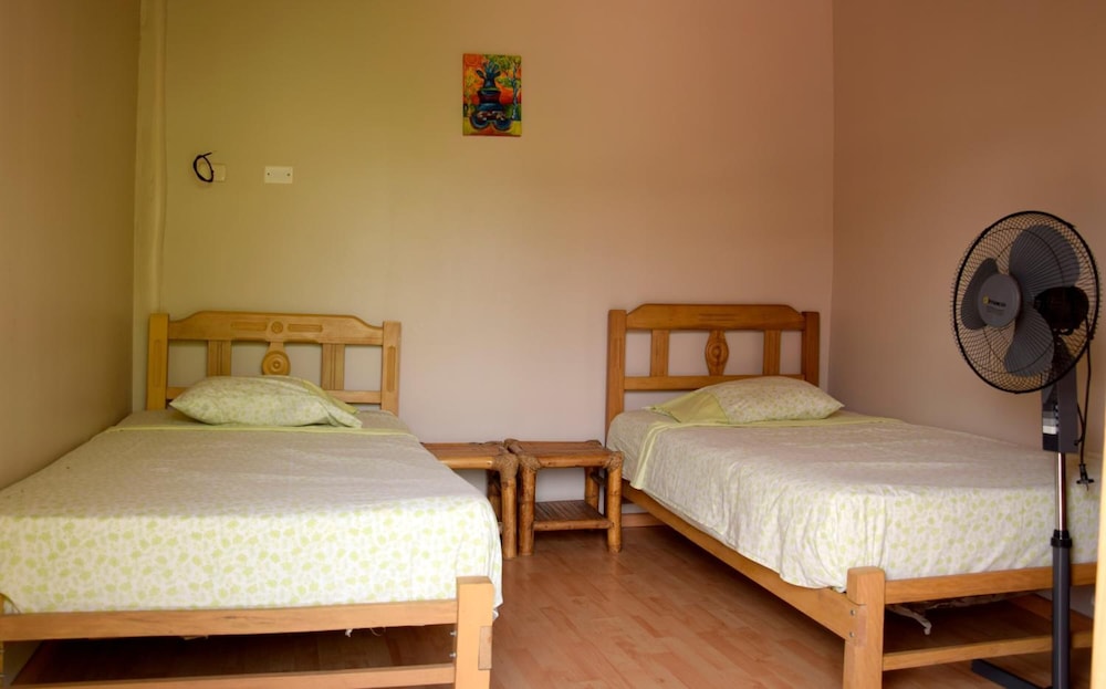 Basic Double Room, 2 Twin Beds, Shared Bathroom, Courtyard View photo 1