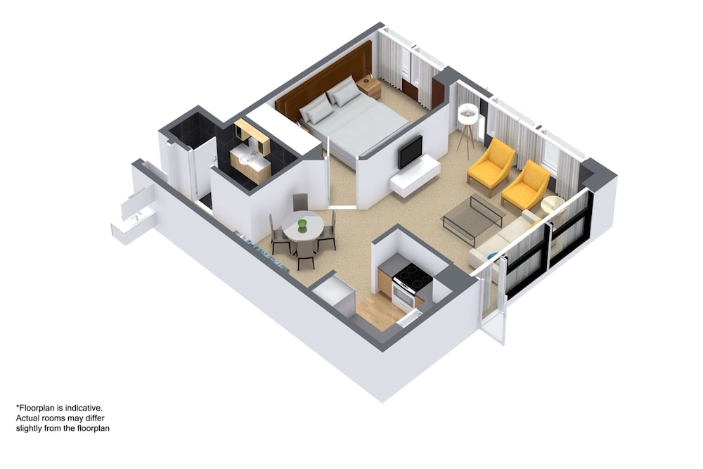 Apartment, 1 Bedroom, Corner (Weekly Housekeeping) - Photo 7