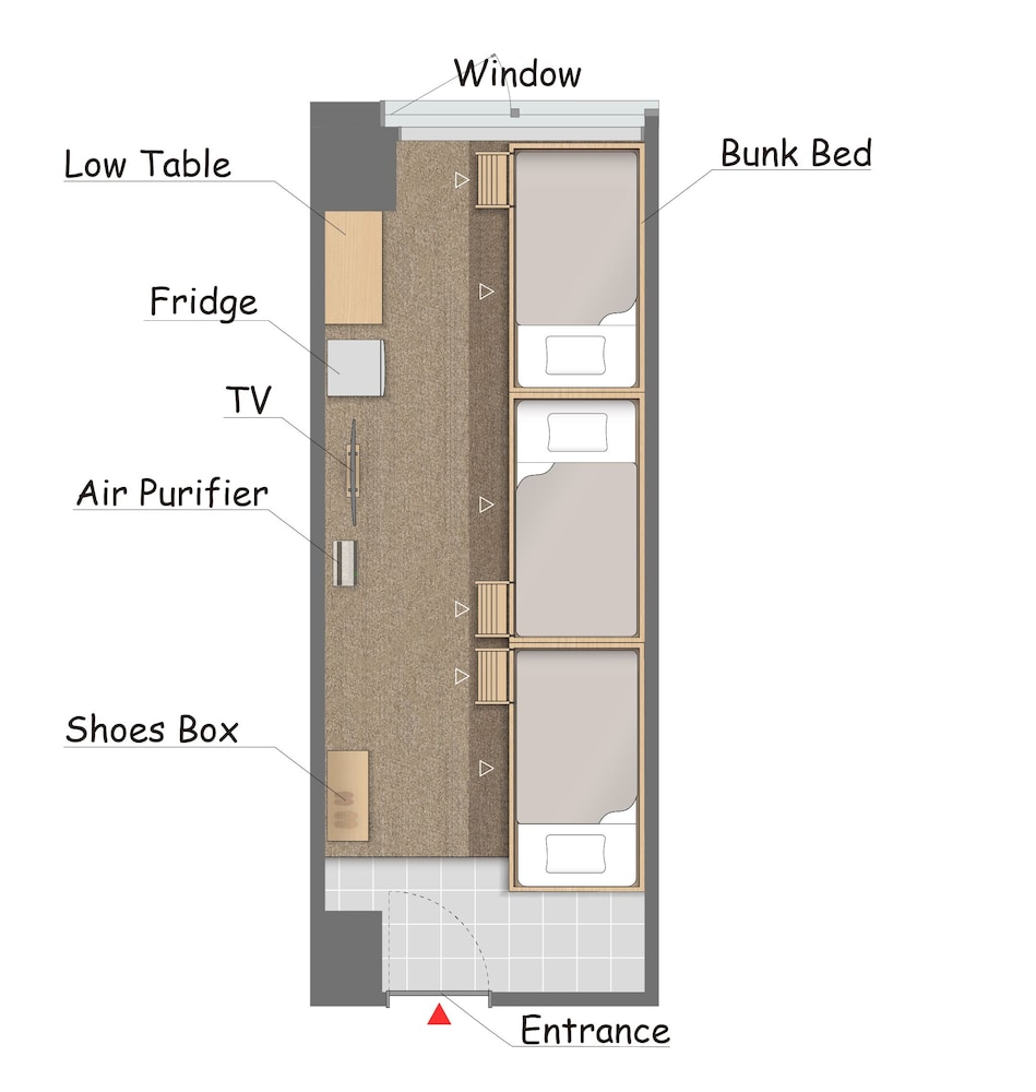 Private Group Room for 4-6 with Shared Shower room, Non Smoking