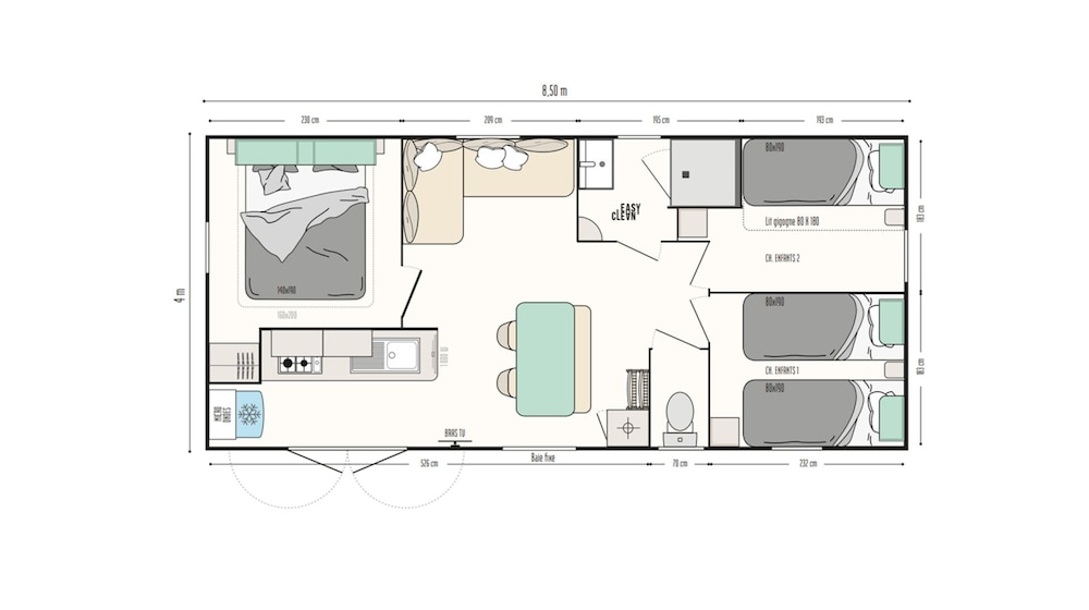 Comfort Mobile Home, 3 Bedrooms photo 3