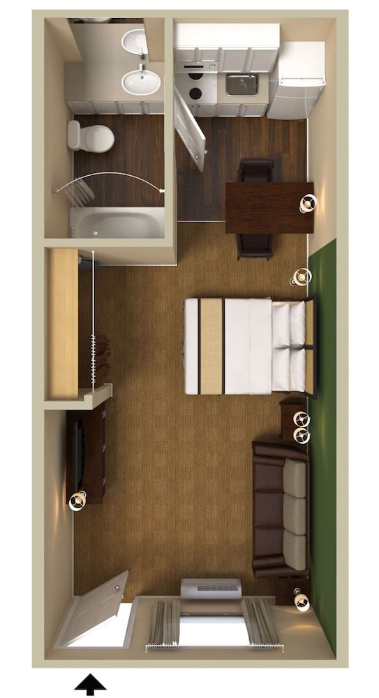 Deluxe Studio, 1 King Bed with Sofa bed, Smoking