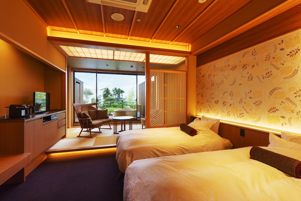 Japanese Modern Twin Room A Type Open-air bath with Terrace, Non-Smoking