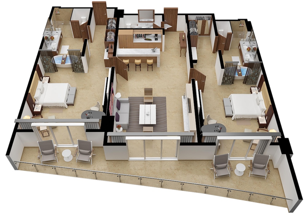 Royale Presidential Suite Two Bedroom Ocean View thumbnail 6
