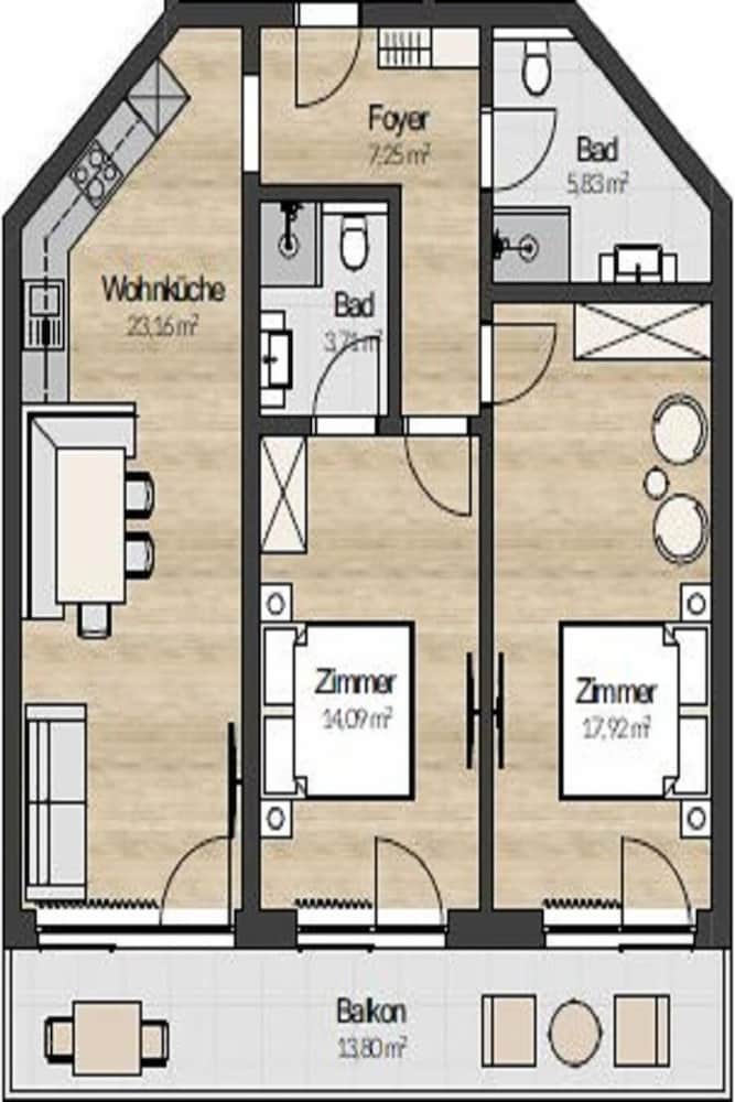 Luxury Apartment, Non Smoking, Balcony photo 2