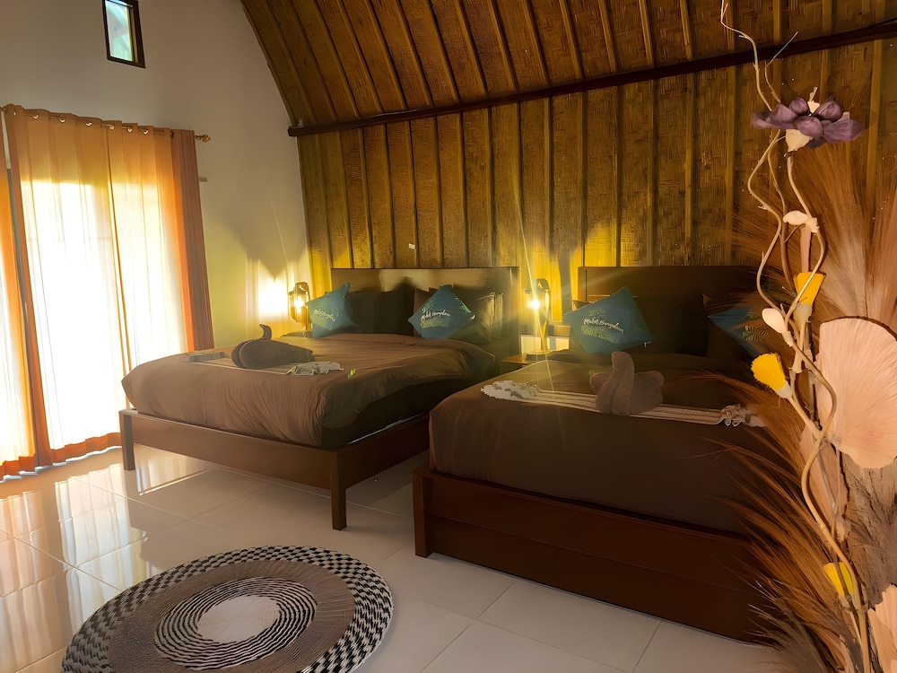 Family Bungalow, 2 Queen Beds, Terrace, Pool View