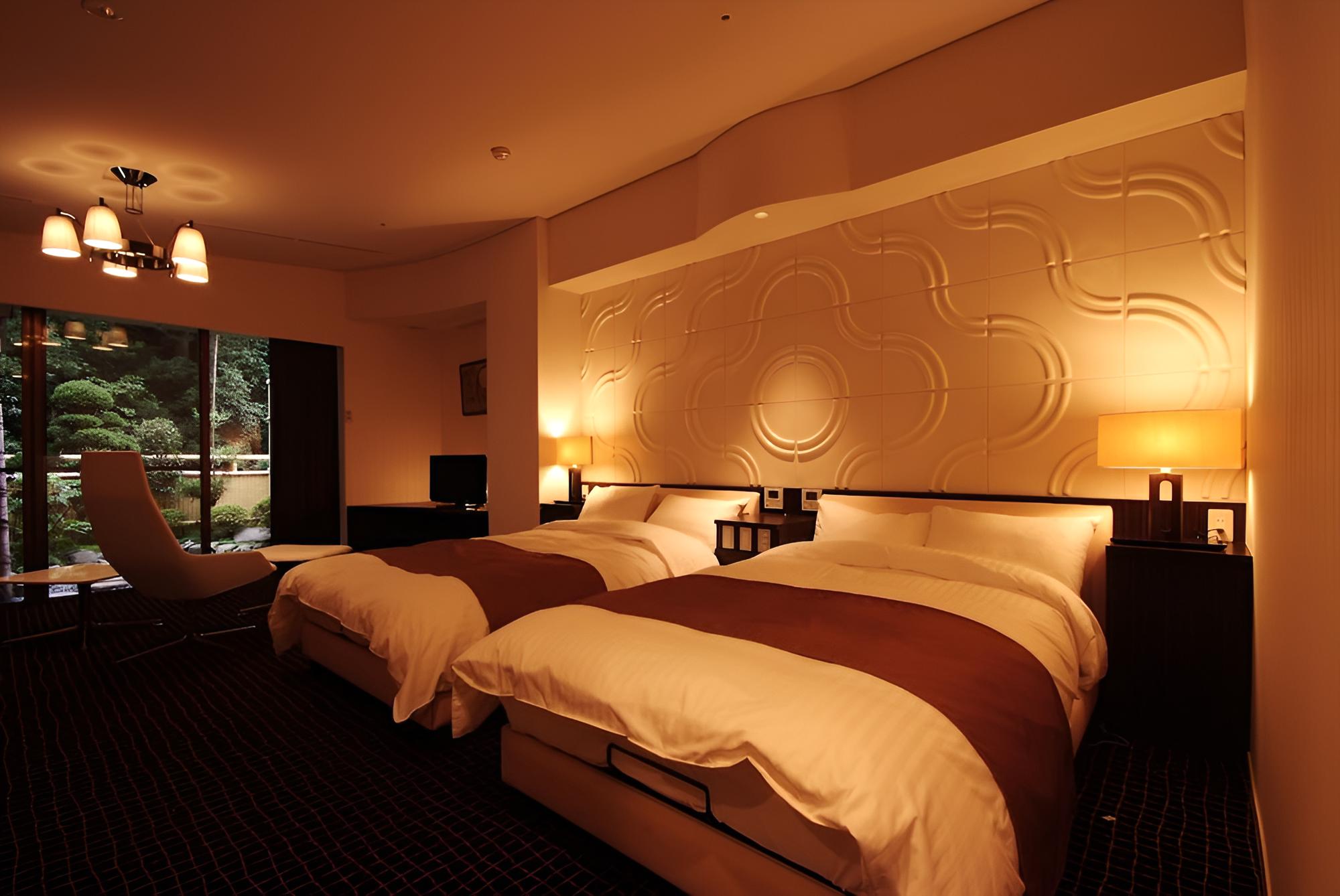 Western Style Twin Room with Open Air Bath photo 2