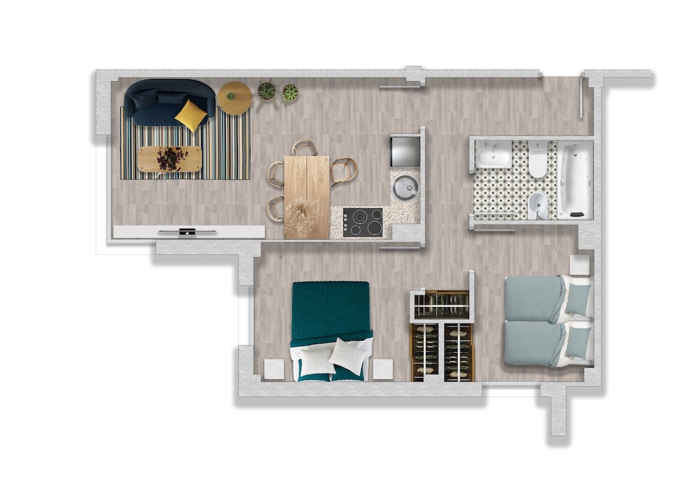 Standard Apartment, 2 Bedrooms (4 Adults + 2 Children)