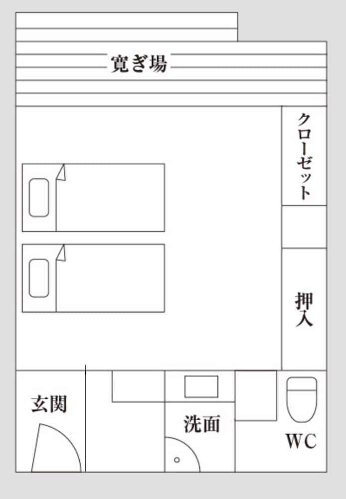 [主楼]日式客房，非吸烟，无景观(16平方米)(附标准怀石晚餐课程)