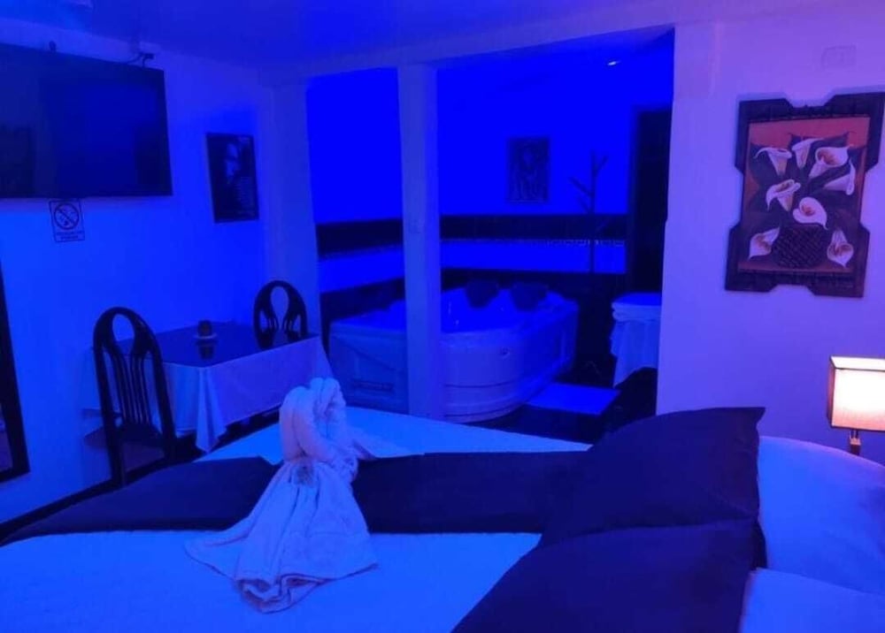Habitación con cama de 2 plazas 1/2 con hidromasaje para 2 adultos photo 1