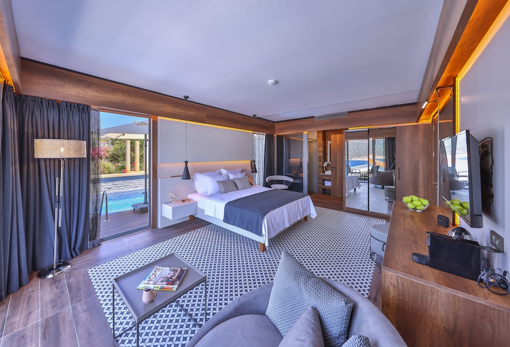 Chambre Premium, piscine privée, vue mer