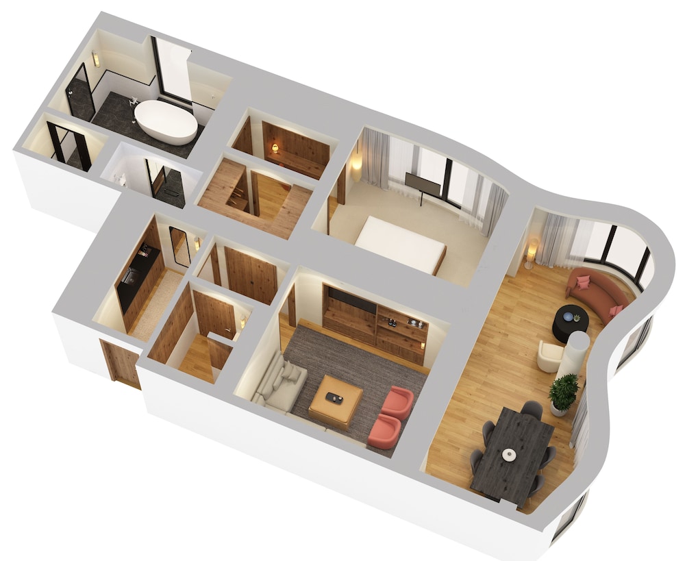 Suite, 1 King Bed, Corner (Skyline)