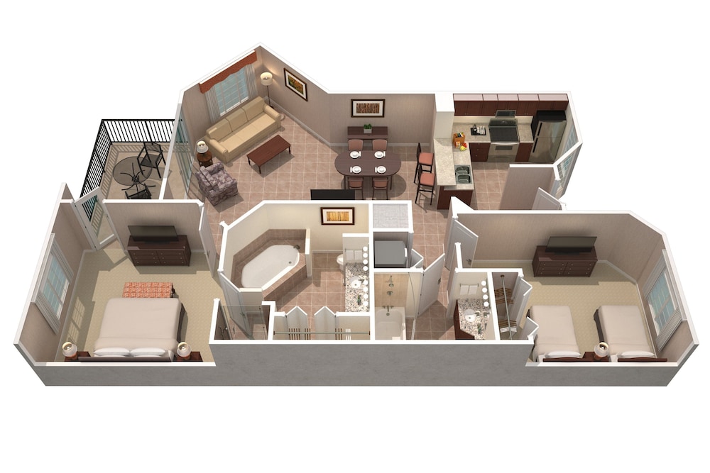 Deluxe Suite, 2 Bedrooms (2 Bathrooms)