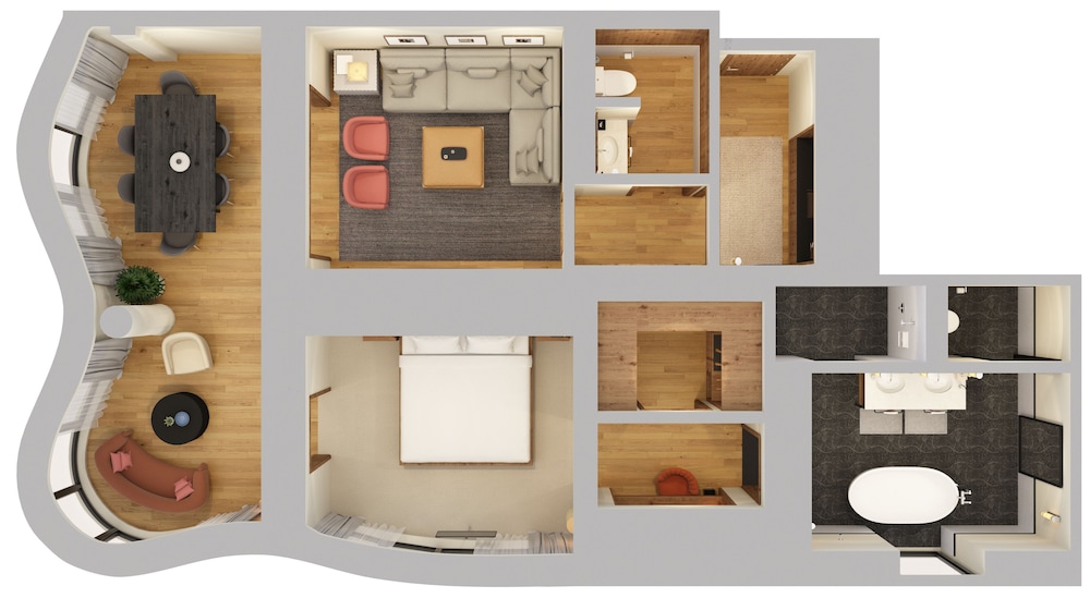 Suite, 1 King Bed, Corner (Skyline)
