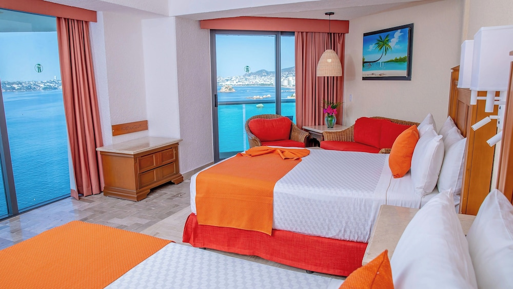 Junior Double Room, 2 Double Beds, Ocean View
