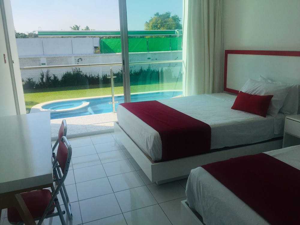 Standard Double Room, 2 Double Beds, Pool View