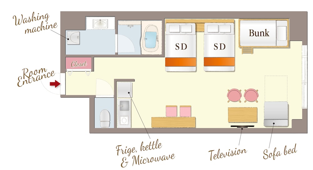 Mari Room - 2 Semi-double with bunk & sofa bed (Please see all policies and info before you book) - Photo 10