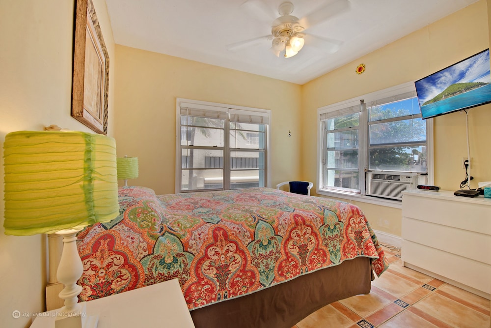 #12 = Ocean View Oasis = 1 bedroom w/ queen sized bed and a rollaway single/twin bed