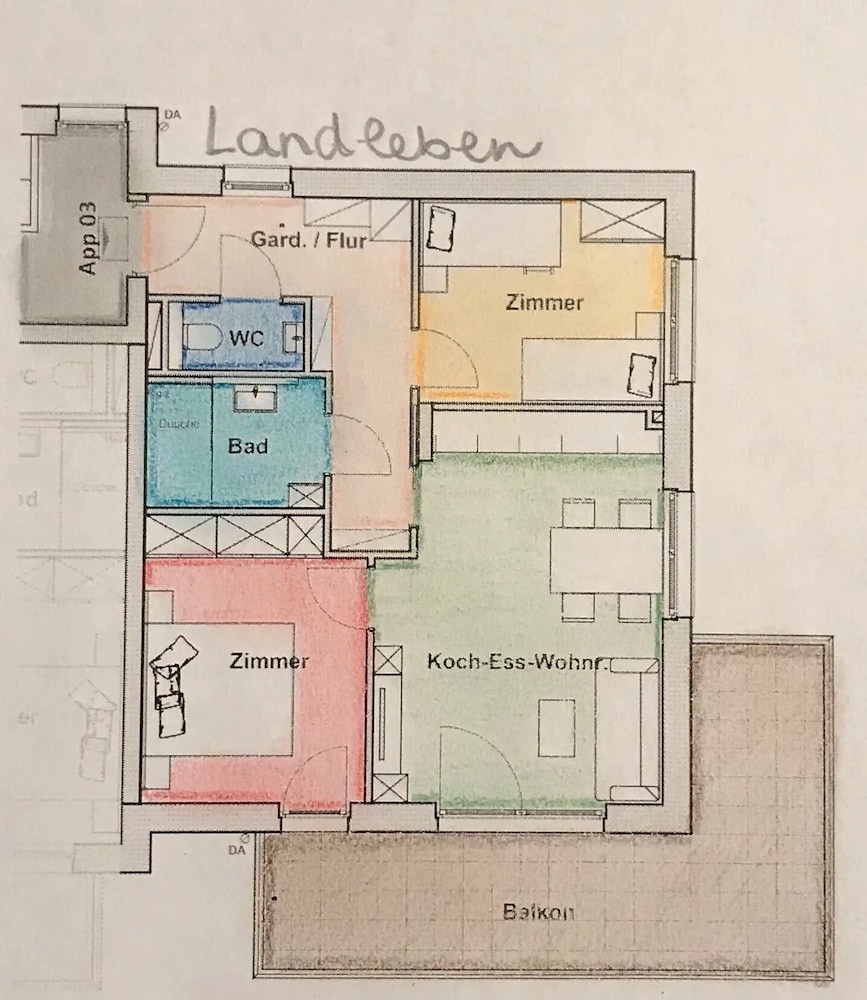 Apartment, 2 Bedrooms (Landleben) photo 3