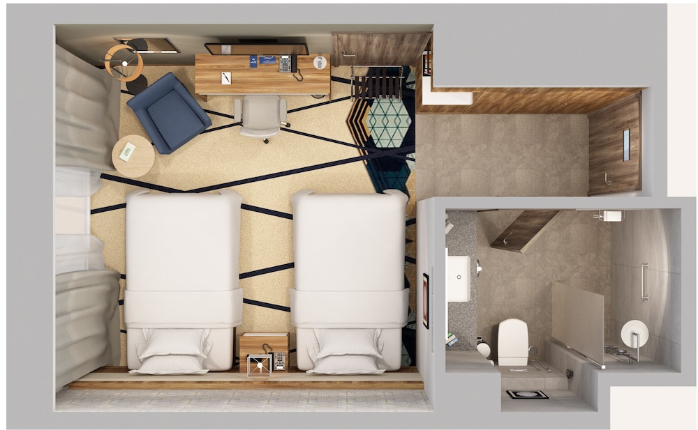 Premium Room, 2 Twin Beds, Courtyard View - Photo 3