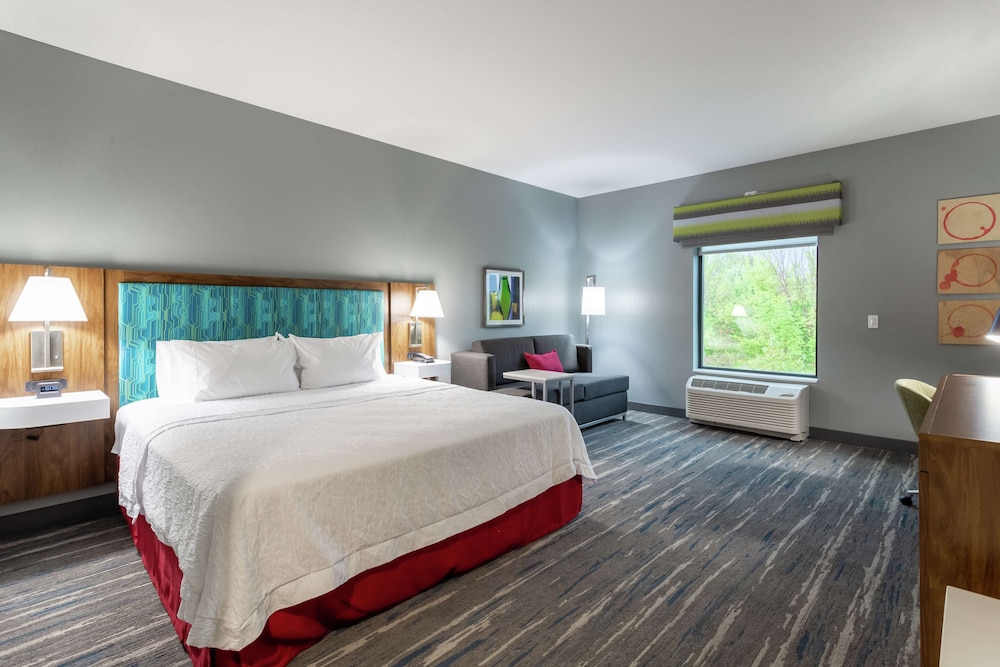 Room, 1 King Bed, Accessible, Refrigerator & Microwave (Roll-In Shower) at Hampton Inn Madison, OH in Madison