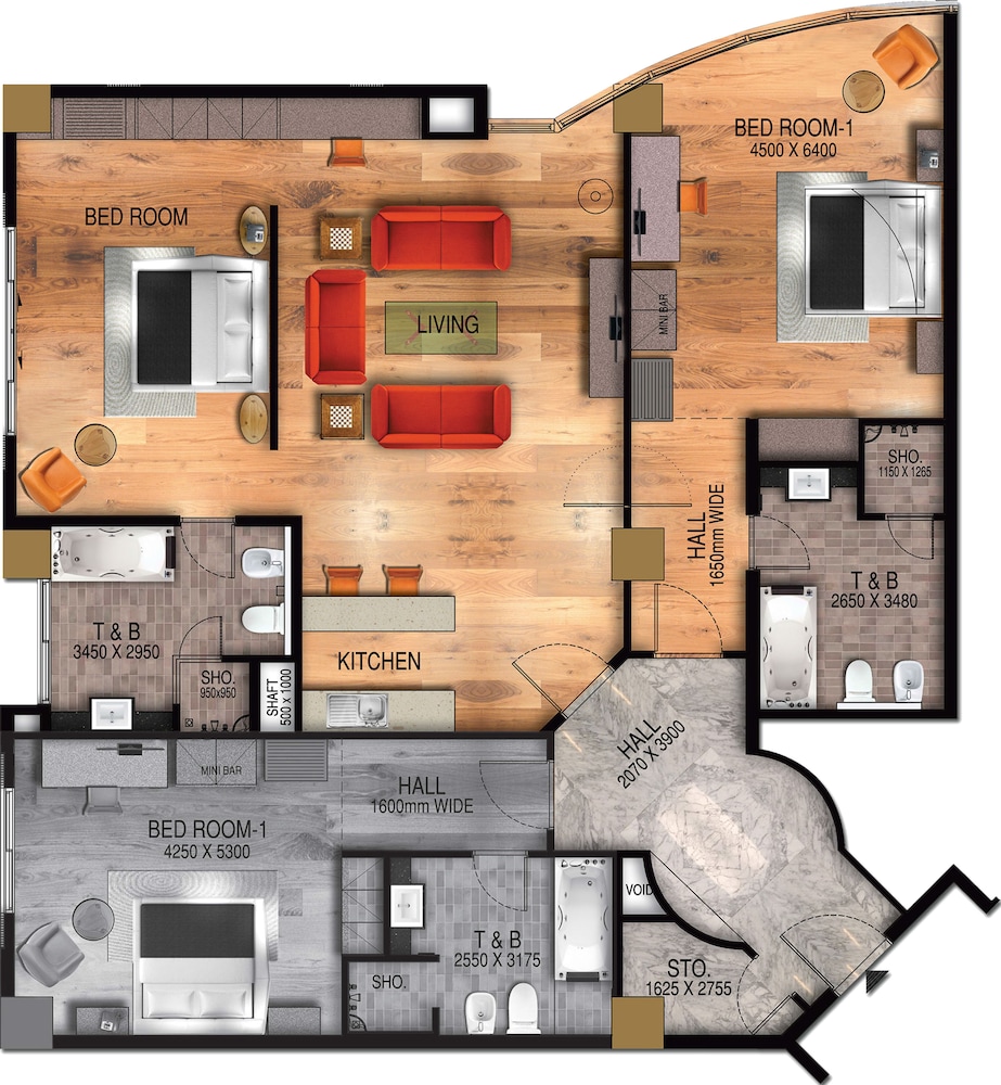 Premium Suite, 1 King Bed, Non Smoking, Kitchen (Separate Living Room, Full Kitchen) - Photo 7