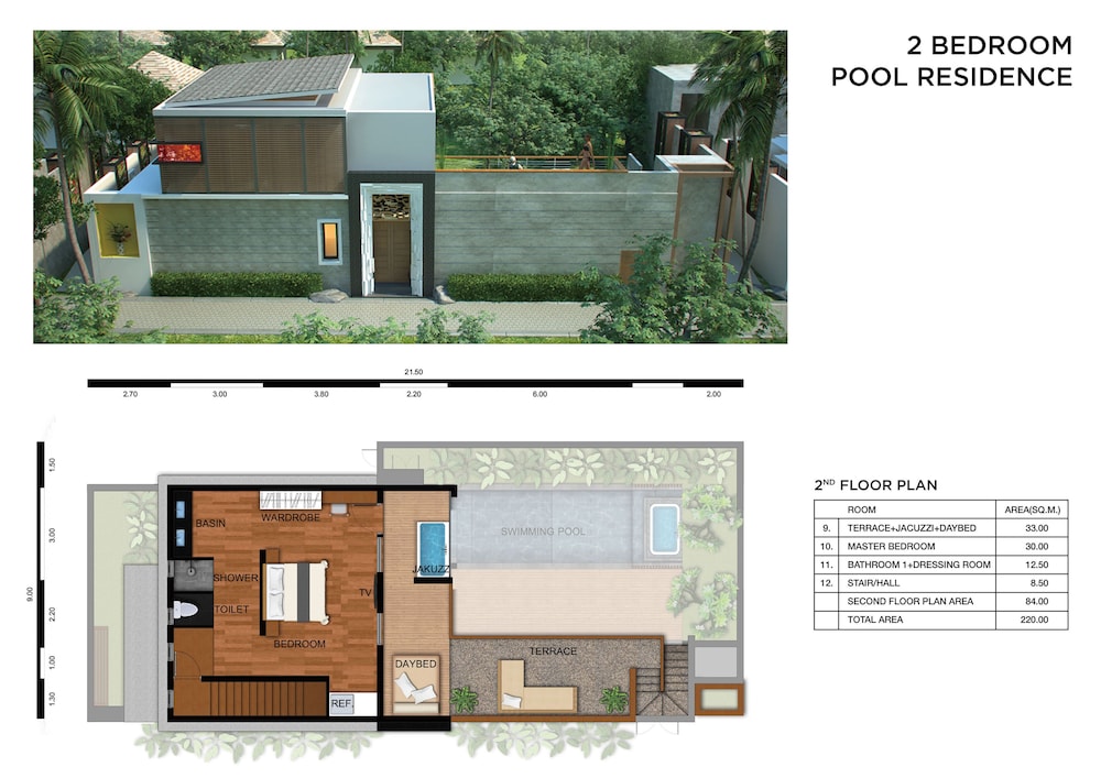 Two Bedroom Pool Residence - Photo 12