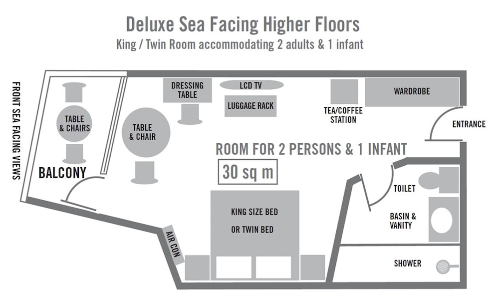 Deluxe King Room – Sea Facing - Photo 3