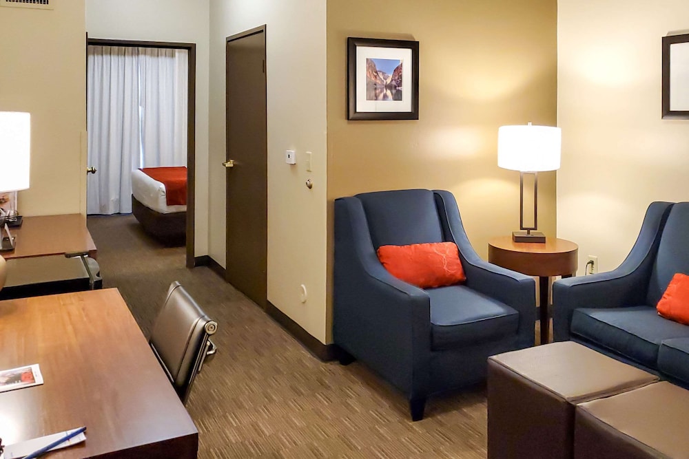 Suite, 1 Queen Bed, Living Room, Sofa, Roll-In Shower, Accessible, Non Smoking photo 1