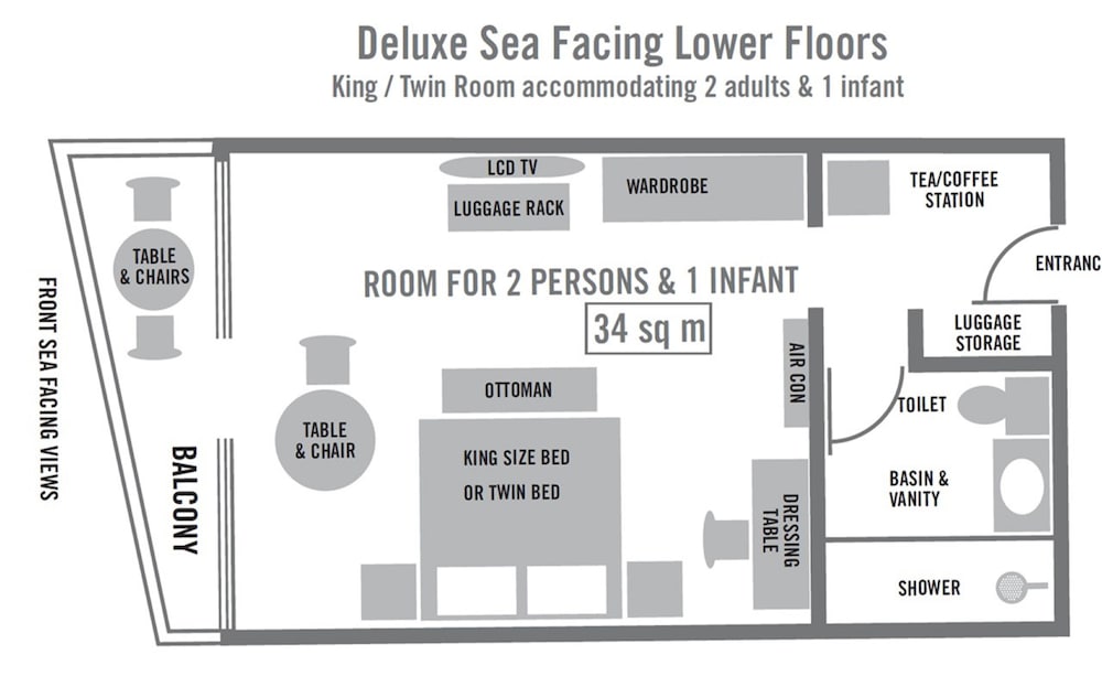 Deluxe Twin Room – Sea Facing - Photo 10