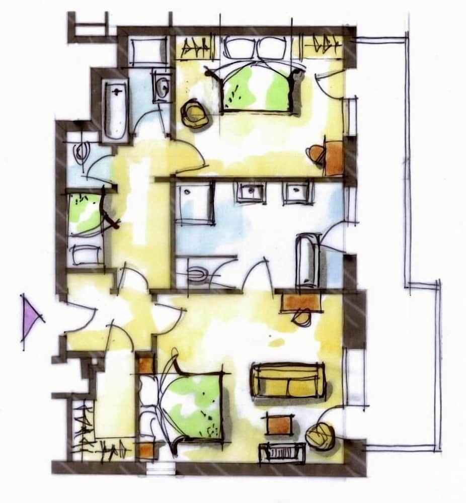 Suite Familiale, 2 chambres, vue montagne