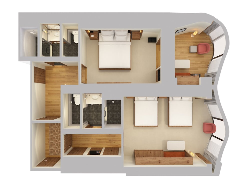 Room, Multiple Beds (Skyline)