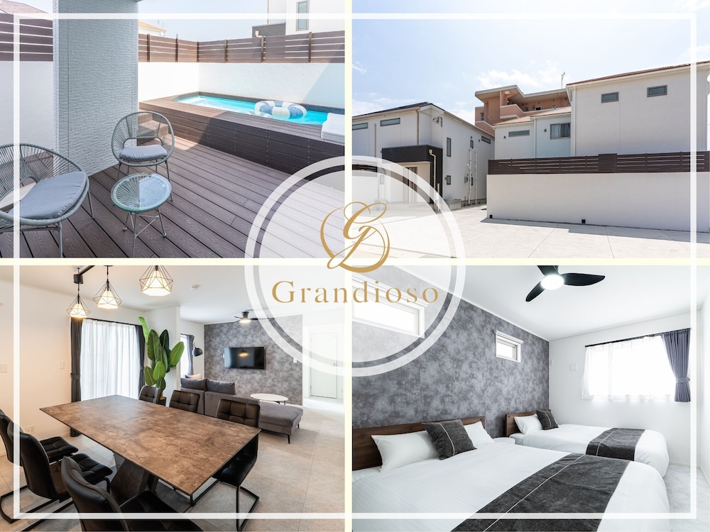 Onna 8D - [Renovated(Sleeps up to 13 guests)]4LDK (120sqm) 7 beds with pool, BBQ, Parking for 2 cars