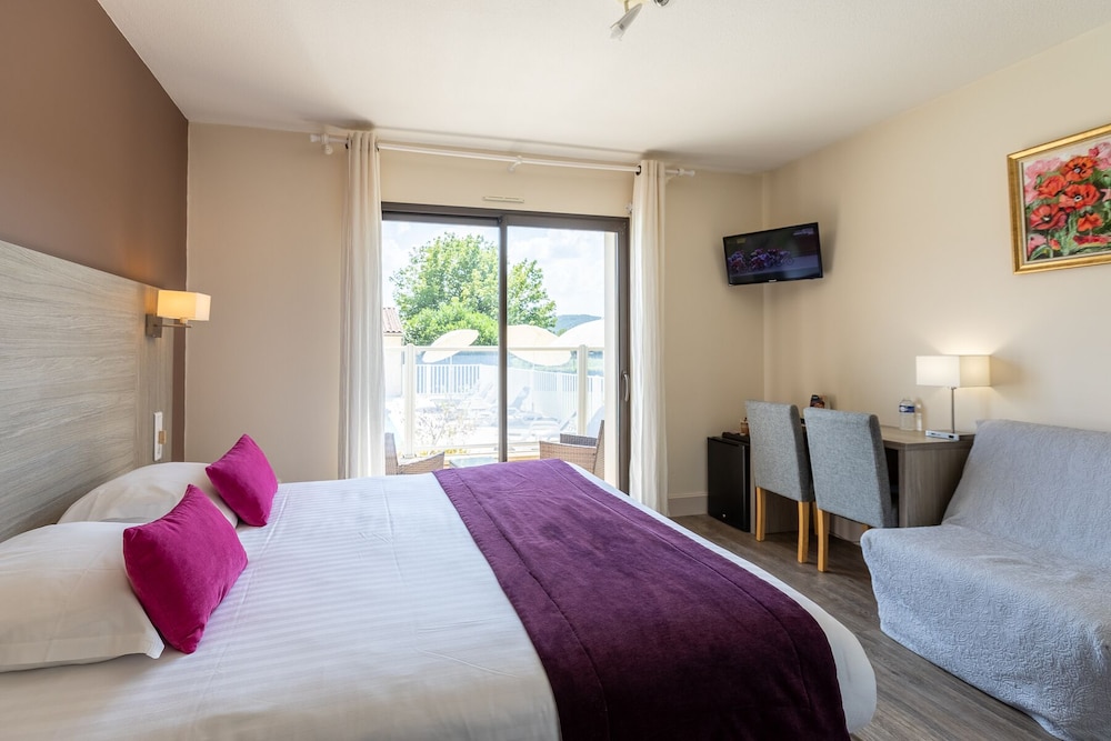 Chambre double avec terrasse vue piscine - Photo 4