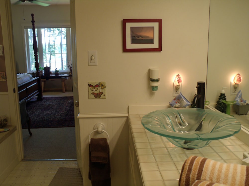 Single Room, 1 King Bed, Indoor Jetted Tub and Outdoor Private Hot Tub, Lake View and Forest View photo 2