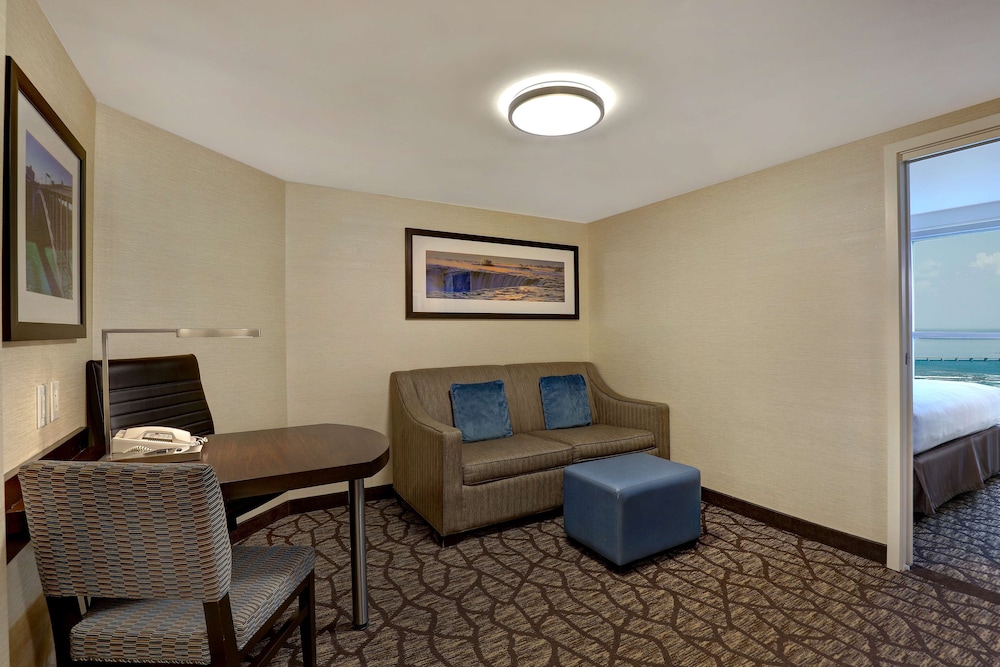 King Bed with Sofa Bed and partial view of Niagara Falls - Floors 10-25
