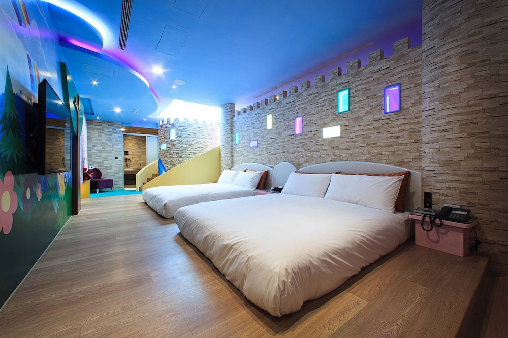 Castle themed family room photo 2
