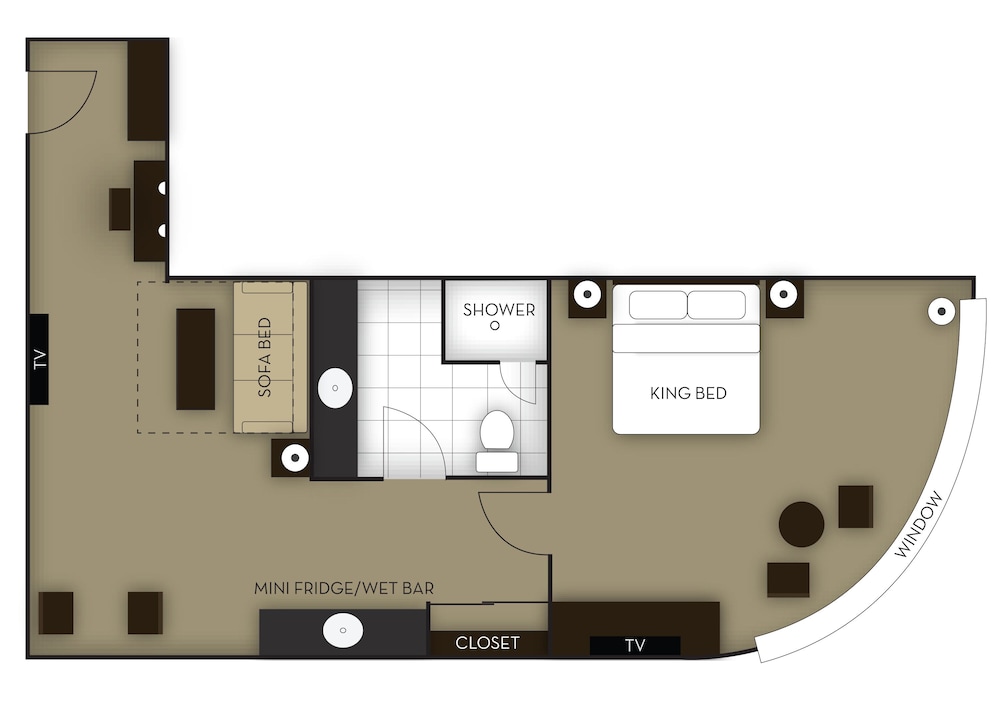 Premium Corner Suite - King, Sofabed, Views Niagara Falls & American Falls - Floor 25-35