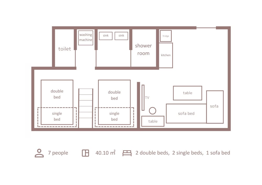 Superior Quadruple Room, 5 Bedrooms, Non Smoking, Kitchenette photo 2