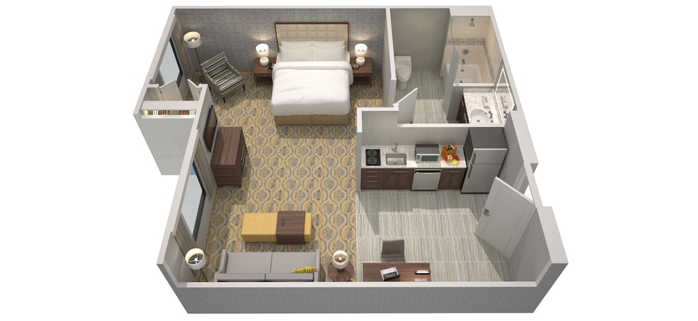 Studio Suite, 1 King Bed, Accessible, Non Smoking (w/ roll-in shower) photo 2